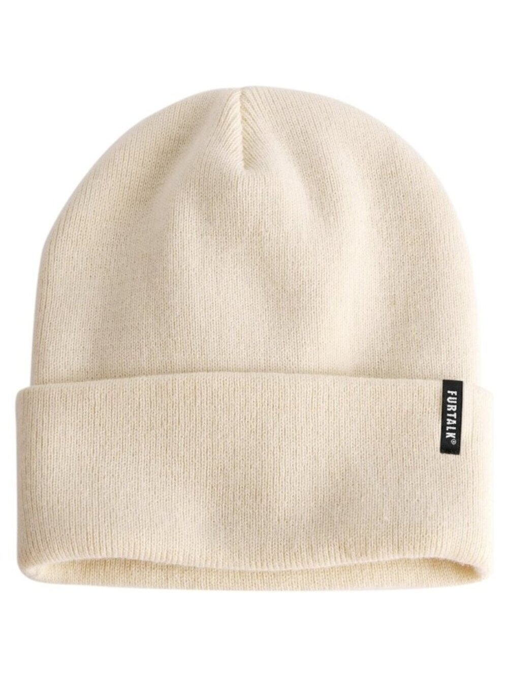 🆕 Women Cream Knit Beanie Hat Acrylic Winter Soft Wearing Warm Unisex Cuffed